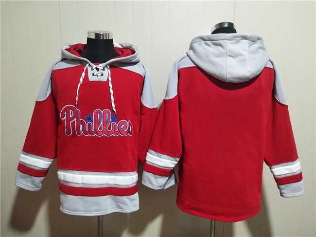 Men's Philadelphia Phillies Blank Red Ageless Must-Have Lace-Up Pullover Hoodie,We sell and wholesale Men's Philadelphia Phillies Blank Red Ageless Must-Have Lace-Up Pullover Hoodie on line form chian!